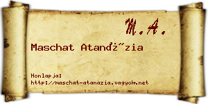 Maschat Atanázia névjegykártya